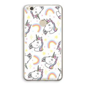 Rainbow Unicorn: Huawei Ascend P8 Lite (2017) Transparant Hoesje