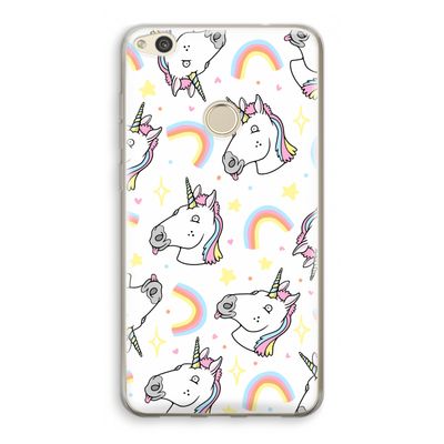 Rainbow Unicorn: Huawei Ascend P8 Lite (2017) Transparant Hoesje