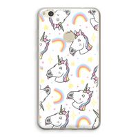 Rainbow Unicorn: Huawei Ascend P8 Lite (2017) Transparant Hoesje