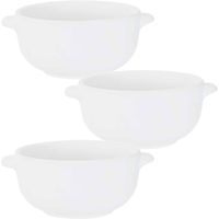 Set van 4x stuks kleine ovenschaaltjes wit van porselein 10 cm rond