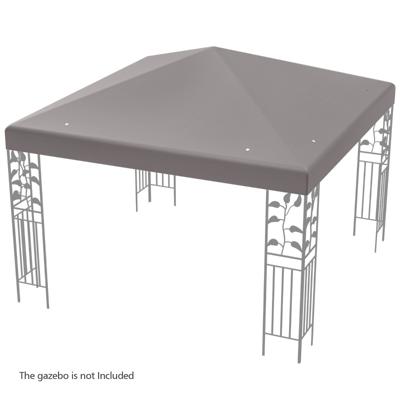 Paviljoen Vervangend dak Zonnescherm met Klittenband 300 x 300 cm Grijs