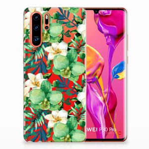 Huawei P30 Pro TPU Case Orchidee Groen