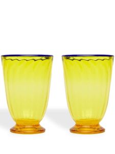 La DoubleJ lot de 2 verres Rainbow - Jaune