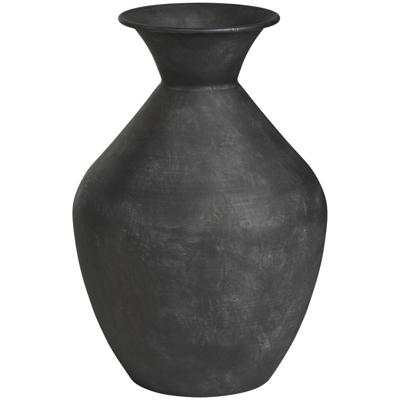 Leen Bakker - Vaas Miro - - 36,5xØ25 Cm - Metaal - Zwart - H36.5 Cm