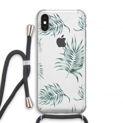 Simple leaves: iPhone X Transparant Hoesje met koord