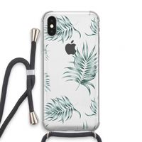 Simple leaves: iPhone X Transparant Hoesje met koord