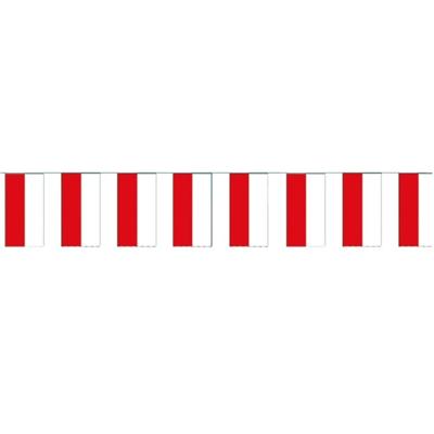 Polen vlaggetjes slinger - 2x - 400 cm - Poolse vlag - Supporter feestartikelen - Landen versiering