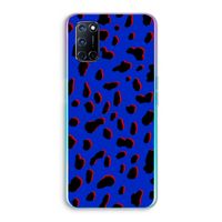 Blue Leopard: Oppo A52 Transparant Hoesje