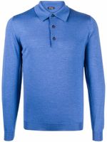 Kiton polo en maille - Bleu