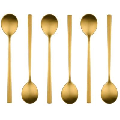 Theelepeltjes/koffielepeltjes - goud - set van 12x - 15 cm - dessertlepels