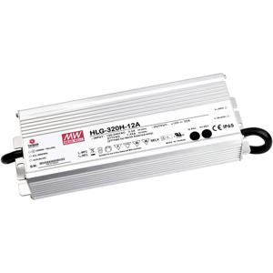 MW Mean Well HLG-320H-12B LED-driver, LED-transformator Constante spanning, Constante stroomsterkte 264 W 22 A 6 - 12 V/DC Dimbaar, PFC-schakeling,