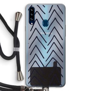 Marrakech Arrows: Samsung Galaxy A20s Transparant Hoesje met koord