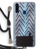 Marrakech Arrows: Samsung Galaxy A20s Transparant Hoesje met koord
