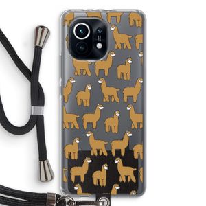 Alpacas: Xiaomi Mi 11 Transparant Hoesje met koord
