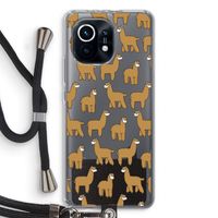 Alpacas: Xiaomi Mi 11 Transparant Hoesje met koord