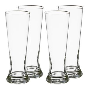 Set van 20x stuks bierglazen transparant 370 ml - 7 x 21 cm