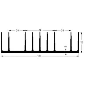 Fischer Elektronik 10021159 SK 53 75 SA Koellichaam 0.85 K/W (l x b x h) 75 x 180 x 48 mm