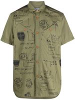 Junya Watanabe MAN chemise en coton à imprimé graphique - Vert
