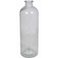 Glazen vaas/vazen 3,5 liter smalle hals 11 x 33 cm - Vazen - thumbnail