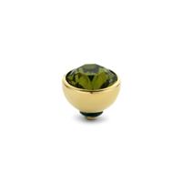 Melano Twisted Basic CZ Steentje Olive | Goud