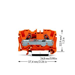 WAGO 2006-1202 Doorgangsklem 7.50 mm Spanveer Oranje 50 stuk(s)