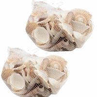 Set van 2 zakjes hobbymateriaal schelpen 400 gram