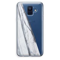 Gestreepte marmer: Samsung Galaxy A6 (2018) Transparant Hoesje