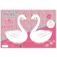 Must Sticker- En Kleurboek Zwaan 33 Cm Papier Roze 40 Pagina's - thumbnail