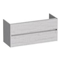 Brauer Adore Wavy - Onderkast - 120 cm - met 2 Softclose Lades Greeploos en 1 Sifon Uitsparing - Forest Seashell