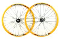 Weinmann DP18 Wielset met terugtraprem - Geel Weinmann DP18 Wielset met terugtraprem - Geel