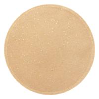 Placemat - goud glitter - rond - D38 cm - jute - Voor o.a. Kerstmis/bruiloft/feest