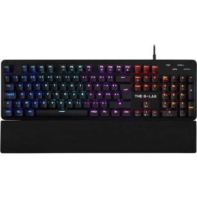 HET G-LAB Gaming Carbon mechanisch toetsenbord met achtergrondverlichting - Schakelaar Blues - Polssteun - FR