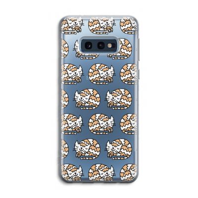 Slapende poes: Samsung Galaxy S10e Transparant Hoesje