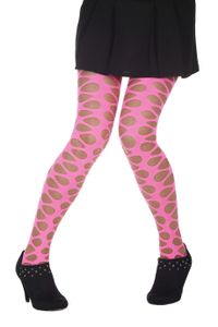 Panty luxe grote gaten neon-pink