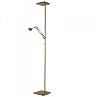 Masterlight Vloerlamp uplight Denia 1 2-lichts 185cm bronsbruin 1881-01-DW