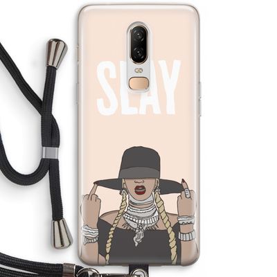 Slay All Day: OnePlus 6 Transparant Hoesje met koord