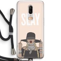 Slay All Day: OnePlus 6 Transparant Hoesje met koord