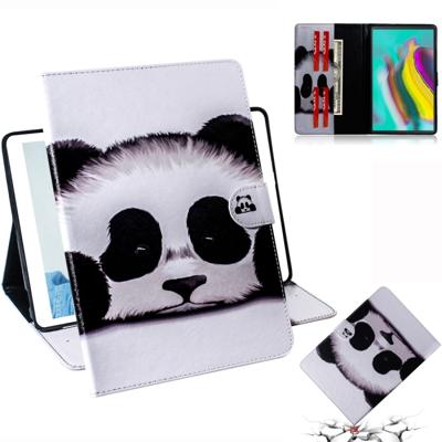 Panda patroon horizontale Flip lederen case voor Galaxy tab S5E T720/T725 met houder & Card slot & portemonnee