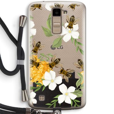 No flowers without bees: LG K10 (2016) Transparant Hoesje met koord