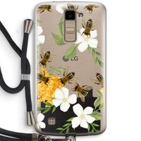 No flowers without bees: LG K10 (2016) Transparant Hoesje met koord