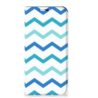 Samsung Galaxy A23 Hoesje met Magneet Zigzag Blauw - thumbnail