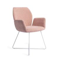 Jesper Home Eetkamerstoel 'Misaki' Cross White, kleur Anemone