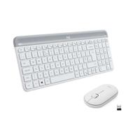 LOGITECH - MK470 Draadloos toetsenbord + muis set - AZERTY - Wit