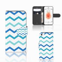 Apple iPhone 5 | 5s | SE | Telefoon Hoesje | Zigzag Blauw