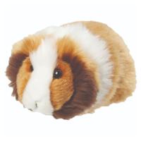 Knuffeldier Cavia - pluche knuffel - 13 cm - bruin/wit - huisdieren knuffel