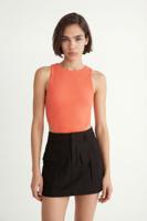 Getextureerde slim fit body - ORANGE - M