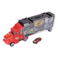 Vrachtwagen met Trailer en 6 Die-cast Auto&apos;s