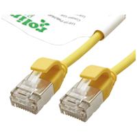 ROLINE GREEN F/UTP DataCenter Patchkabel Cat.6A (Class EA), LSOH, extra dun, geel, 2 m