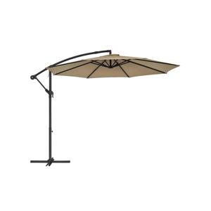 Parasol met zwengel voor openen en sluiten, Taupe