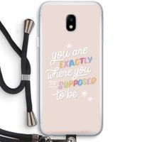 Right Place: Samsung Galaxy J3 (2017) Transparant Hoesje met koord